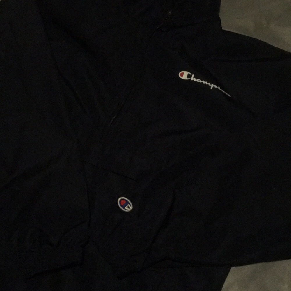 Navy blue champion windbreaker size medium